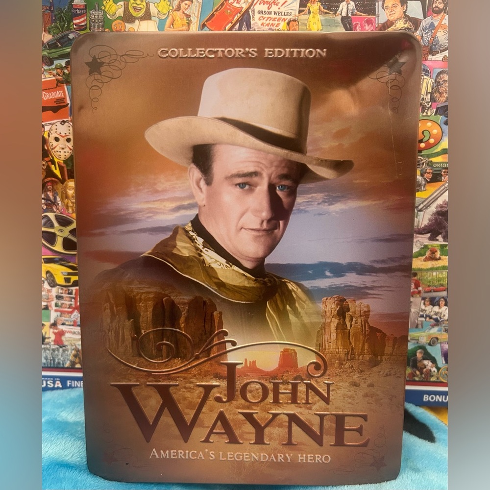4/$20❄️ 🤠John Wayne Collector's Edition DVD - 5 discs / 8 movies tin case